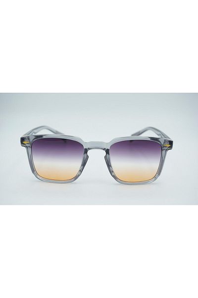 By Ella Eyes Unisex Sunglasses Square Gray Frame Gradient Glass