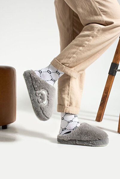 Slipcat Plush Women's Home Slippers - With Dowry and Bundle Detail, Noiseless Thick Sole