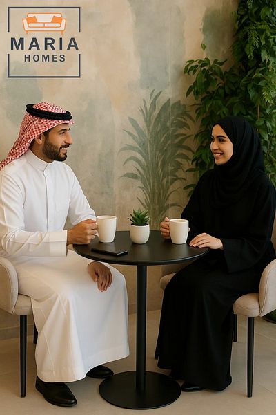 MARIA HOMES طاولة جانبية دائرية سوداء بسيطة مع قاعدة