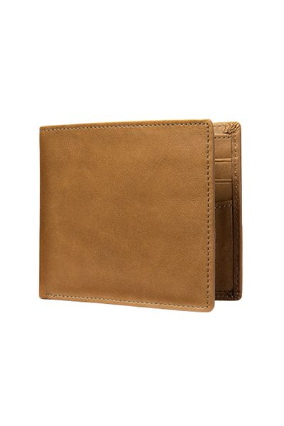 Busy Lady&Gentleman NoScan Bruiage men's wallet, genuine leather, RFID blocking, ID card compartment, brown
