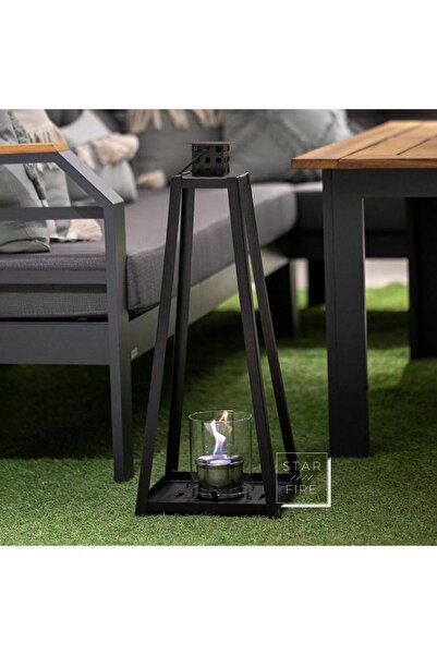 Starfire Bio Fener Uzun ( Taşınabilir Bioethanol Şömine ) (Siyah)