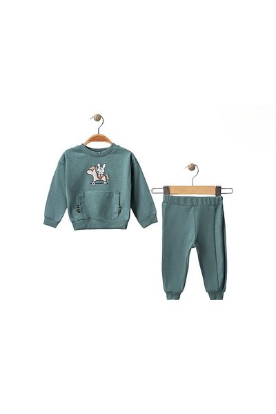 Popolin Little Emu Horse Embroidered 2 Piece Set