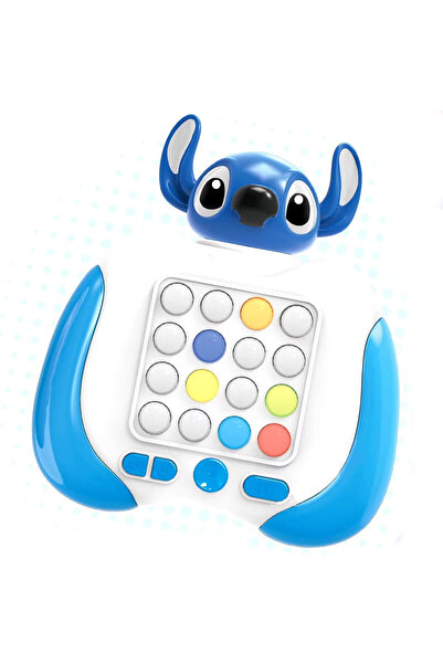 OEM Joc interactiv POPIT Consola, antistres, cu sunete, 16 butoane si lumini RGB, 7 moduri de joc, Stitc
