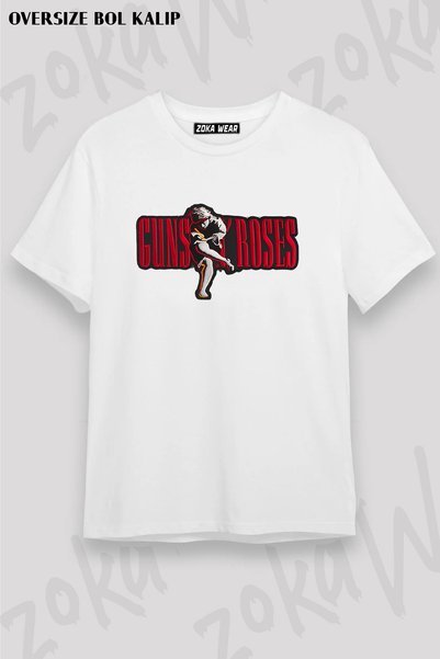 ZOKAWEAR تي شيرت Guns N' Roses Rock Music v44 مطبوع كبير الحجم للجنسين