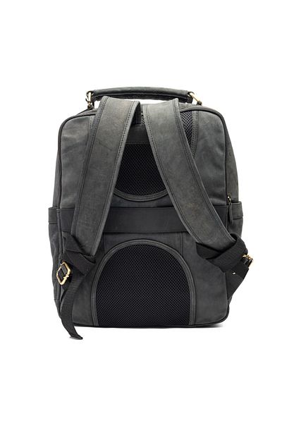 Toro Nero Rucsac Satchel din piele naturală neagră