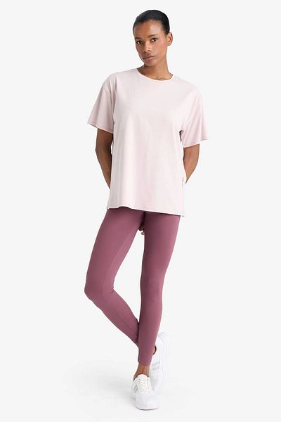 DeFacto E3494 Purple Defactofit Comfort Fit Crew Neck Basic Plain Sportsman Short Sleeve T-Shirt