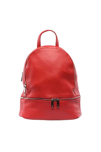 Toro Nero Women's backpack made of red suede leather