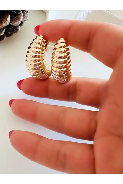 ACAR TAKI Xuping Bombed Twisted Earrings-Rose Acr4782