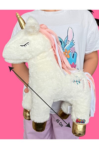 tmtoysandmore Unicorn Figürlü Peluş Oyuncak 45 Cm Uyku Arkadaşım