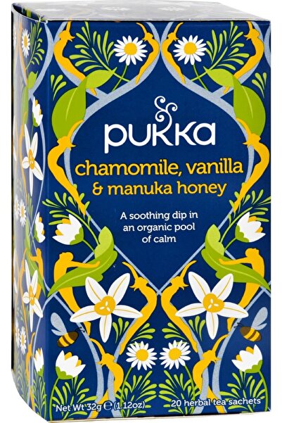 Pukka شاي أعشاب عضوي - شاي البابونج والفانيليا وعسل المانوكا - 20 كيسًا
