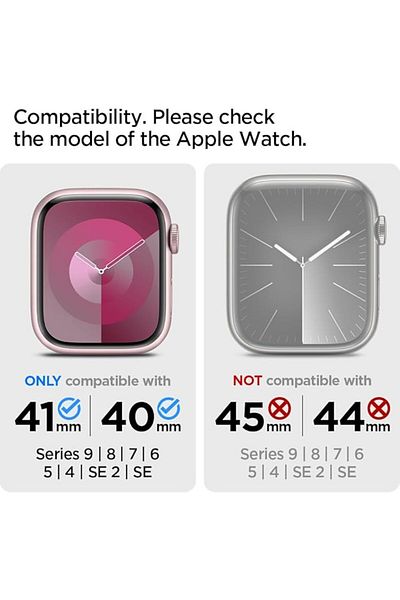 Spigen Spigen Rugged Armor PRO for Apple Watch Band with Case for Series 9/8/7/SE2/6/SE/5/4 - Black