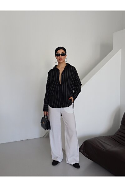 Fashionbox Смугаста сорочка з зручним кроєм