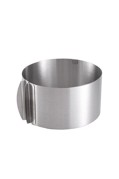 zola Inel reglabil pentru tort,otel inoxidabil, diametru reglabil 16-30 cm, inaltime 15 cm, argintiu