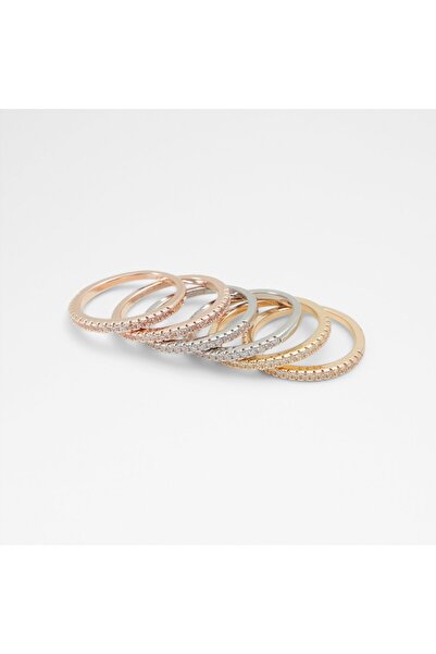 Aldo LAMILLY - Gümüş & Gold & Rose Renkli 6'lı Kadın Yüzük Seti