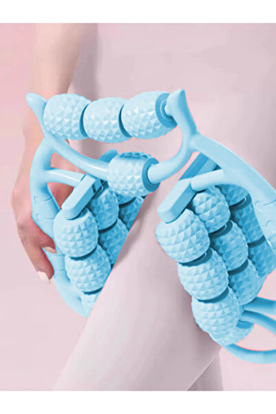 Genel Markalar 24 Tekerlekli Bacak Incelten Sıkılaştıran Masaj Aleti(MAVİ)