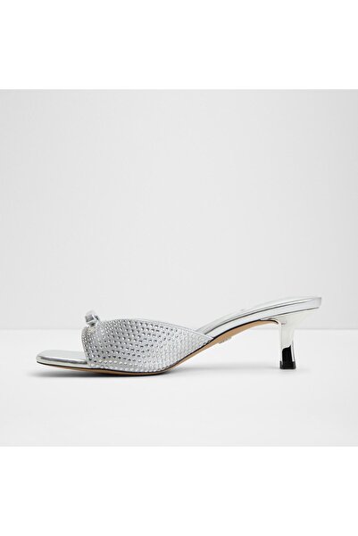 Aldo Belerose - Kadın Tekstil Gümüş Ince Topuklu Terlik