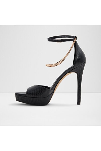Aldo PRISILLA - Černé dámské společenské sandály na podpatku