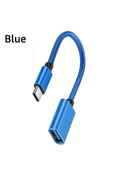 Choice محول OTG من النوع C باللون الأزرق، كابل تمديد من النوع C إلى USB، محول كابل USB C ذكر إلى USB 3.0 A أنثى f