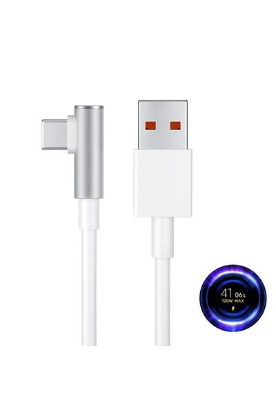 Choice 1.8m WHITE 120W Fast Charger For Xiaomi 14 13 12 11 Pro Ultra Lite USB A To Type C Quick Charging Ph