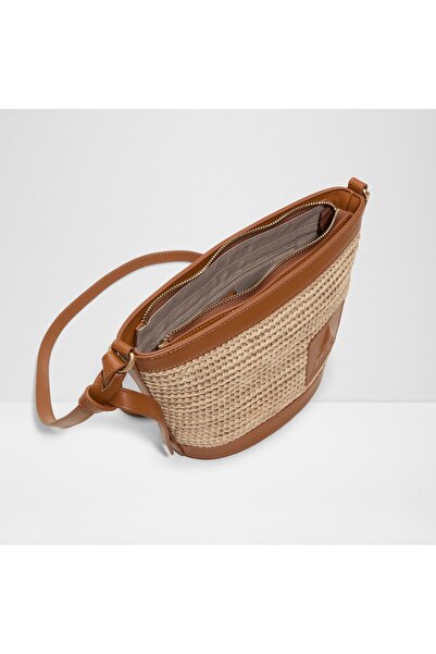 Aldo Rialton - Women's Faux Leather Natural Top Zipper Small Size Crossbody Bag