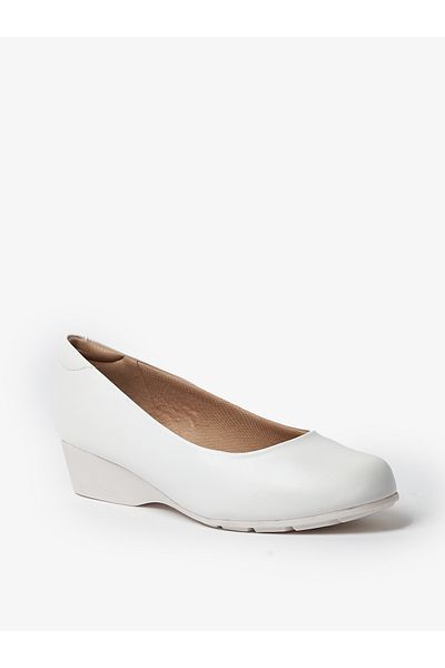 Modare Ladies Comfort Shoes White/Beige | Made In Brazil