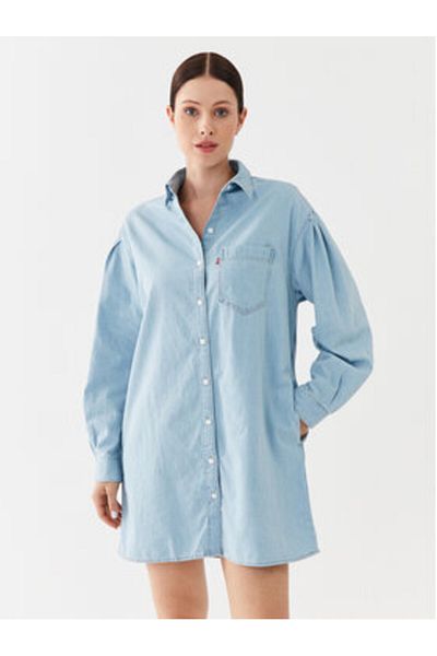 Levi's Rochie din denim pentru femei levi's A6743-0002 albastru deschis