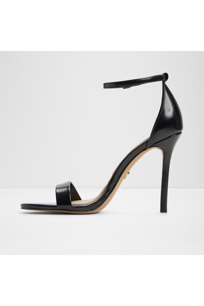 Aldo Jacynthe - Women's Faux Leather Black Thin Heeled Sandals