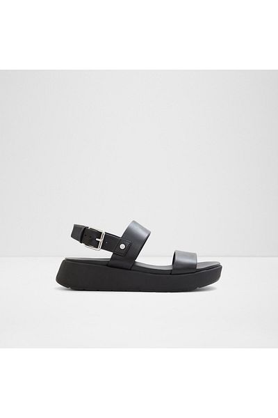 Aldo Sılyıa-Genuine Leather Black Women's Sandals