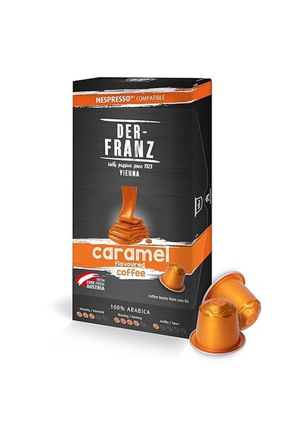 Der-Franz Der-Franz Caramel coffee capsules, Nespresso compatible, 10 Capsules, 50g