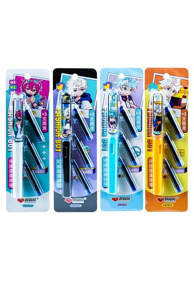 OEM Pen with 3 refills in blister, Fashion Boy