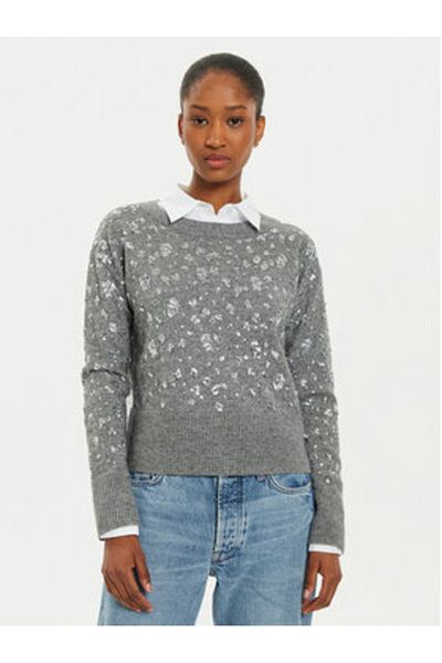Oui Women's Sweater 89197 1240107 Gray
