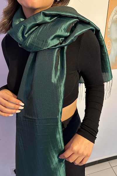 TAKIŞTIR شال التفتا اللون الأخضر