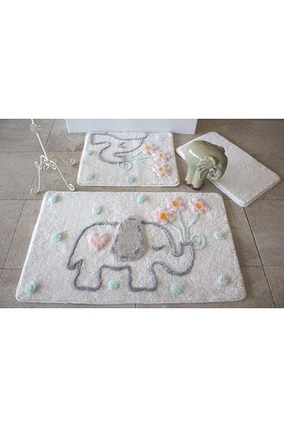 Chilai Home Set of 3 Bath Mats, 60x100cm - 50x60cm - 40x60cm Anti-bacterial