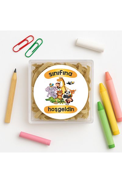 reprodesign 4 Cm 24 Pieces Model - Welcome to Your Class Printed Adhesive Sticker