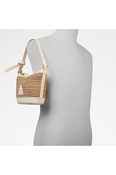 Aldo Contany - Women's Faux Leather Natural Top Zipper Small Shoulder Bag