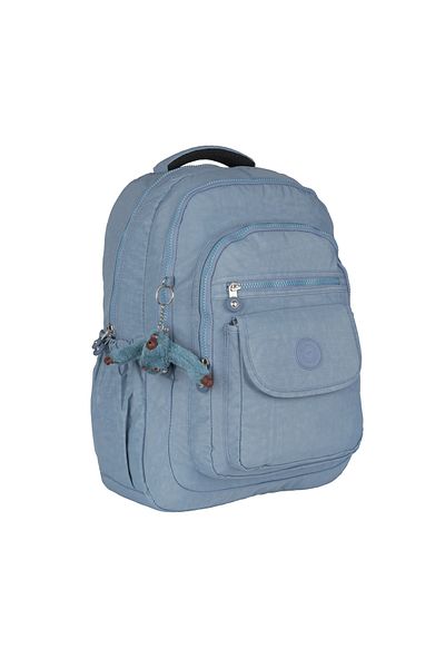 Relaxion Crinkle Waterproof Lined Fabric School Backpack Turquoise 1620