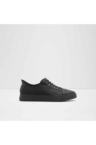Aldo Scottie - Pantofi sport pentru bărbați din piele artificială, negru, plat, cu șireturi, design modern