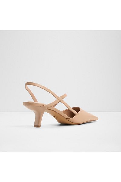 Aldo Cordela - Women's Genuine Leather Ecru Small Heel Laceless Heeled Shoes