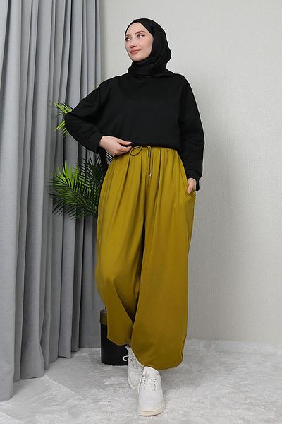 giz astore Pleated Jagger Trousers Oil Green