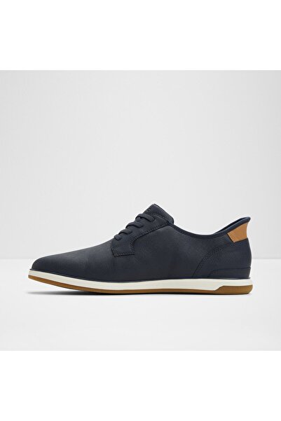 Aldo Fıtzpatrick - Men's Faux Leather Navy Blue Flat Lace-Up Shoes