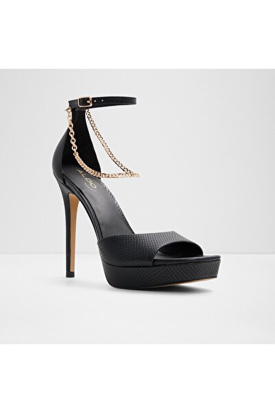 Aldo PRISILLA - Černé dámské společenské sandály na podpatku