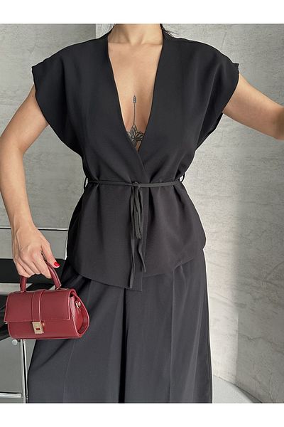 Moda İkra Blazer Jacket Pantolon Tie Suit