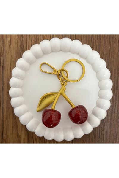 Store Cherry Keychain Bag Charm