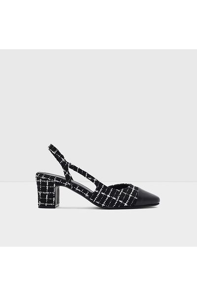 Aldo JAYLIN-TR - Pantofi cu toc pentru femei din piele naturală, dublă culoare, negru