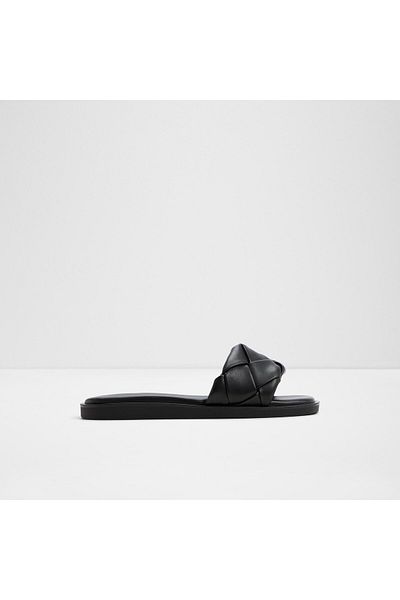 Aldo ESTERELLE - Women's Faux Leather Other Black Flat Slippers