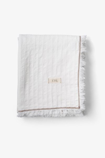 JOJOMIA Frig Throw Sofa Shawl Tv Blanket 130X170 Cream