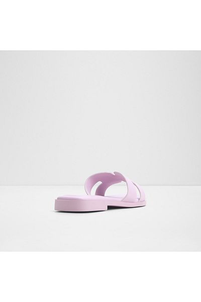 Aldo Itsandal - Women's Genuine Leather Light Purple Flat Slippers