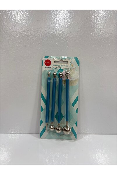 shop Myebi Mavi Şeker Hamuru Şekillendirici Top Başlı Marzipan Set 4'lü