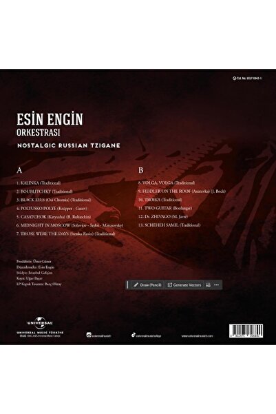 Universal Müzik Esin Engin - Nostalgic Russian Tzigane (Plak)