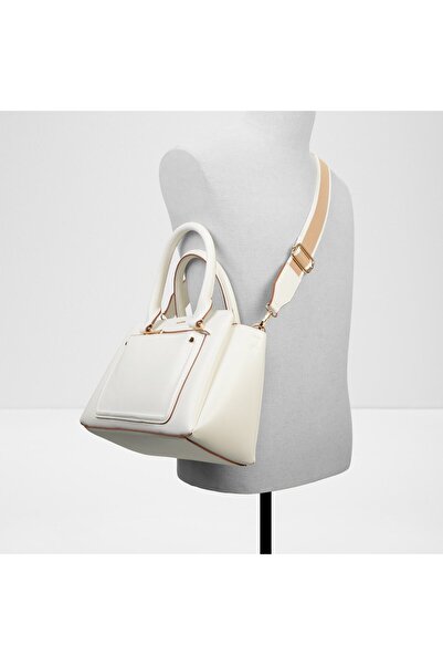 Aldo KEDERASEAN - Geantă de damă din piele artificială, albă, cu închidere cu fermoar, de mărime medie